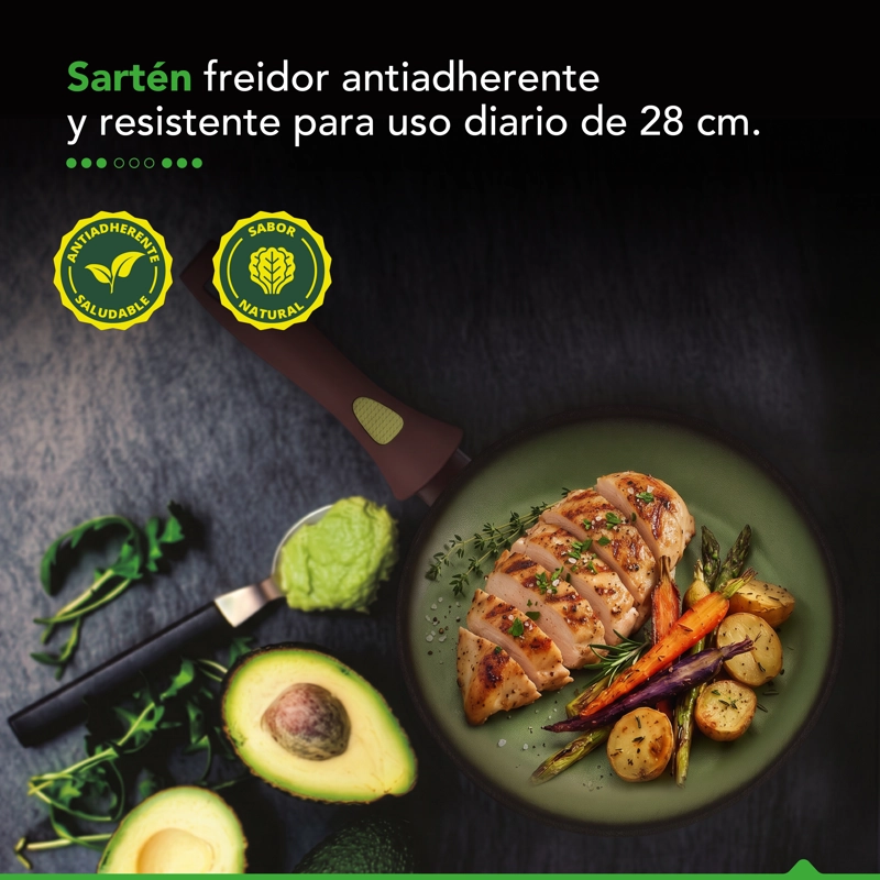 SARTE N ANTIADHERENTE THOR AVOCADO 28 CM - 4
