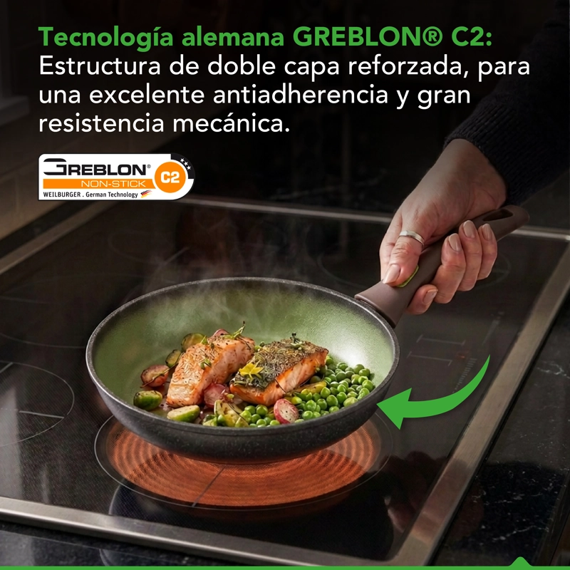 SARTE N ANTIADHERENTE THOR AVOCADO 28 CM - 5