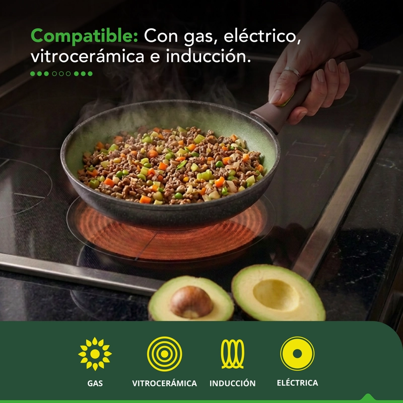 SARTE N ANTIADHERENTE THOR AVOCADO 28 CM - 6