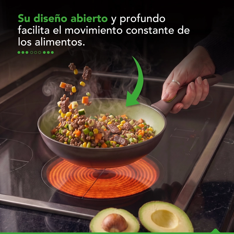 WOK ANTIADHERENTE THOR AVOCADO 28 CM - 7