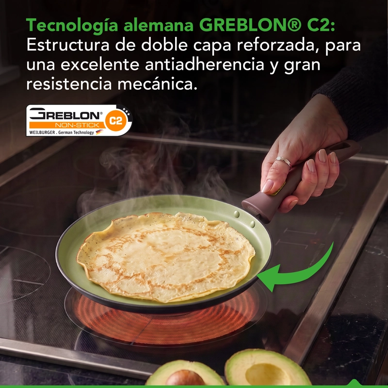 SARTE N PARA CREPES THOR AVOCADO 28 CM - 5
