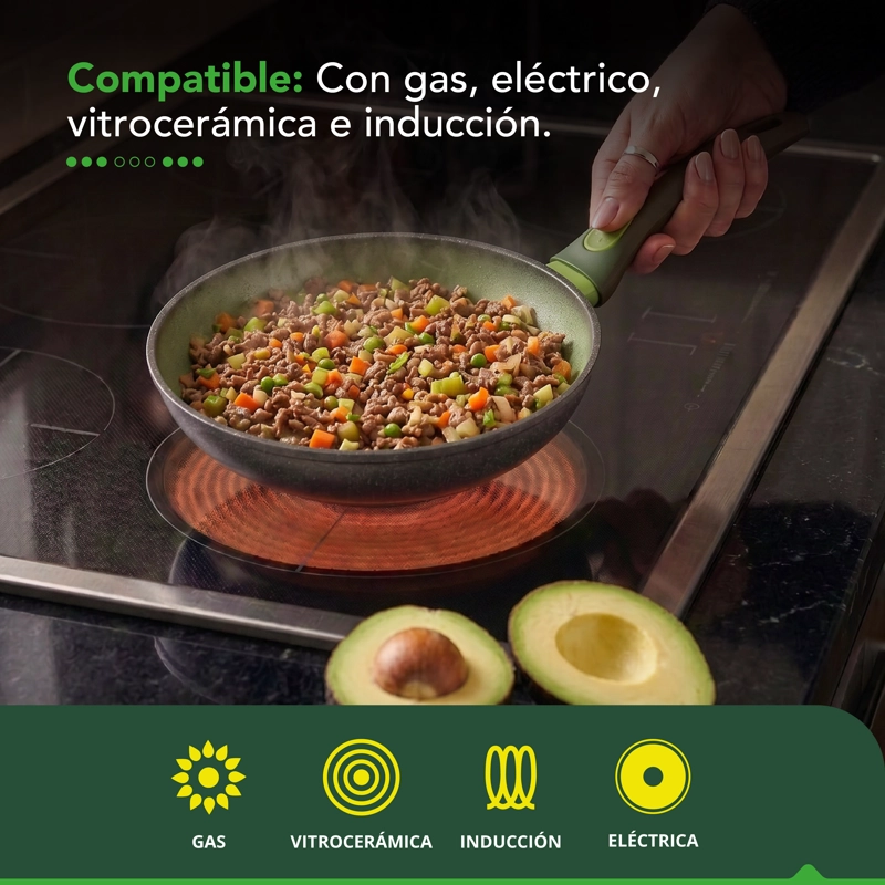 SARTE N ANTIADHERENTE THOR AVOCADO 20 CM - 7
