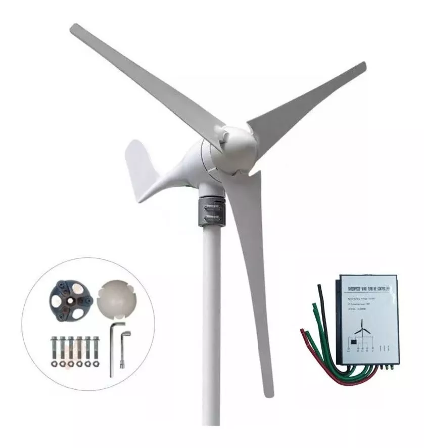 AEROGONERADOR EÓLICO 400W 24V CON CONTROLADOR DE CARGA 400W - 1