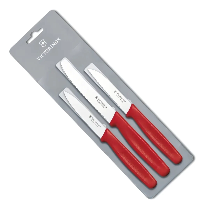 SET DE CUCHILLOS DE VERDURAS ROJO VICTORINOX 6.7111.3 - 1