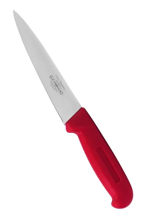 CUCHILLO DE COCINA LA CRE OLE 6 PULGADAS ACERO INOXIDABLE MANGO ROJO - 2