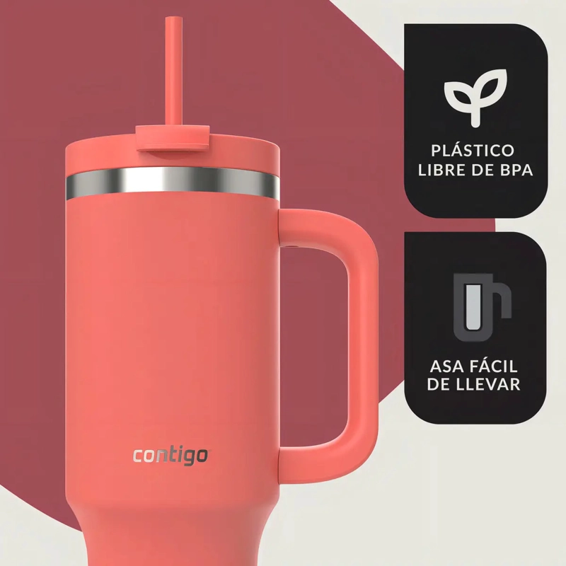 BOTELLA CONTIGO STREETERVILLE TE RMICO 1180ML CORAL - 4