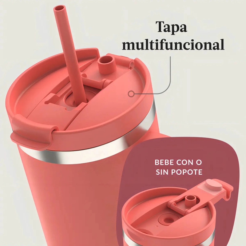 BOTELLA CONTIGO STREETERVILLE TE RMICO 1180ML CORAL - 5