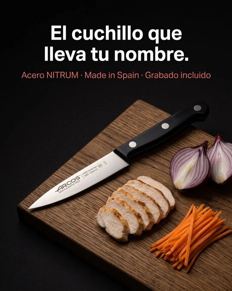 CUCHILLO COCINERO ARCOS 10CM PROFESIONAL PREMIUM CHEF COCINA NEGRO - 2