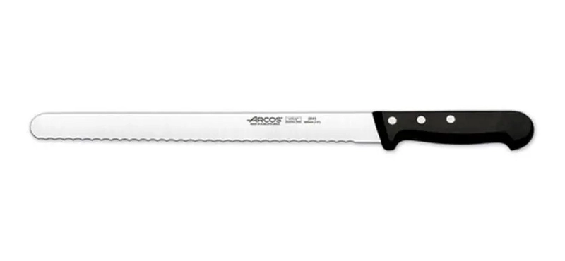 CUCHILLO PANERO ARCOS UNIVERSAL ACERO INOXIDABLE 30CM MANGO PLASTICO NEGRO - 1
