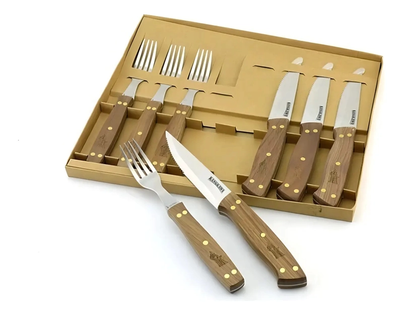 SET 8 PIEZAS CUCHILLOS + TENEDOR KANGKAWE PREMIUM COCINA - 3