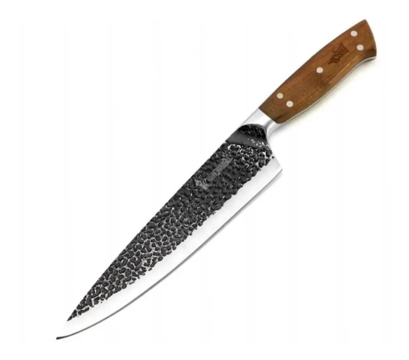 CUCHILLO PARRILLERO MARTILLADO 6 RUPANCO KANGKAWE PREMIUM COLOR NEGRO - 1