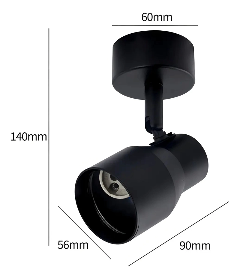 APLIQUE LAMPARA PORTA GU10 WANT NEGRO PARED IDEAL INTERIOR - 2