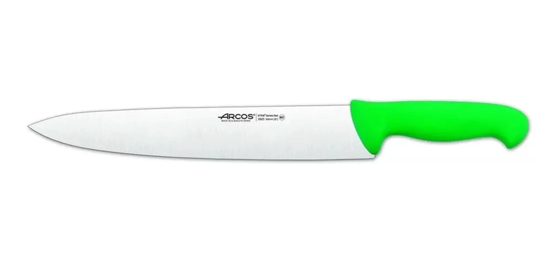 CUCHILLO COCINERO ARCOS 30CM PROFESIONAL CHEF 4 COLORES BBQ COLOR VERDE - 1