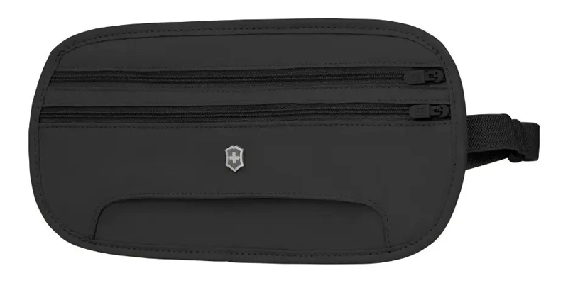 BANANO VICTORINOX CINTURON DE VIAJE RIÑONERA RFID BLOQUEO NEGRO LISO - 5