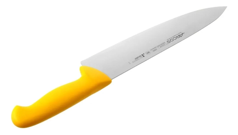 CUCHILLO CARNICERO ARCOS LINEA PROFESIONAL 25 CM AMARILLO - 8