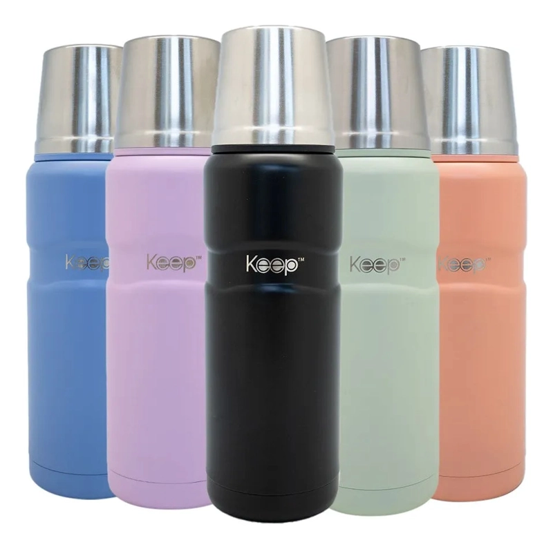 TERMO BALA KEEP BLACK IN BLACK CAFE, TE, DESAYUNO MATE ROSA CLARO - 4