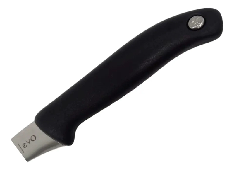CUCHILLO MONDADOR 3 CLAVELES EVO 6 CM ACERO INOXIDABLE HOJA CURVA NEGRO - 3