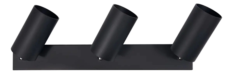APLIQUE NEGRO WANT 3 FOCOS DIRIGIBLES LED GU10 TECHO/PARED - 2