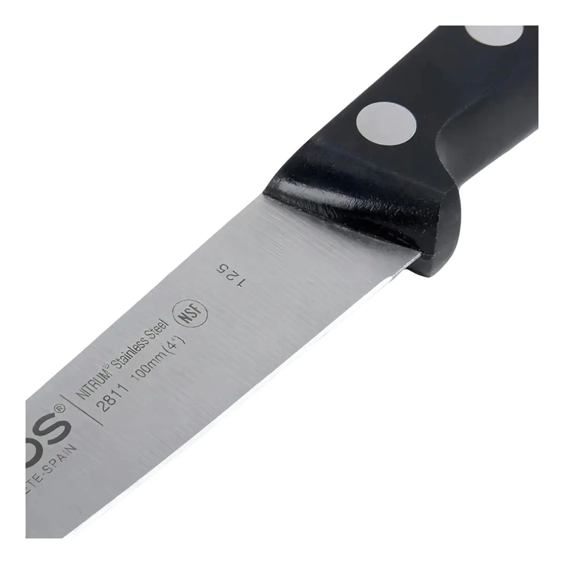 CUCHILLO ARCOS VERDURAS ACERO INOXIDABLE NITRUM MANGO POM 10CM NEGRO - 2