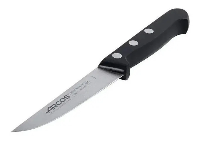 CUCHILLO ARCOS VERDURAS ACERO INOXIDABLE NITRUM MANGO POM 10CM NEGRO - 3