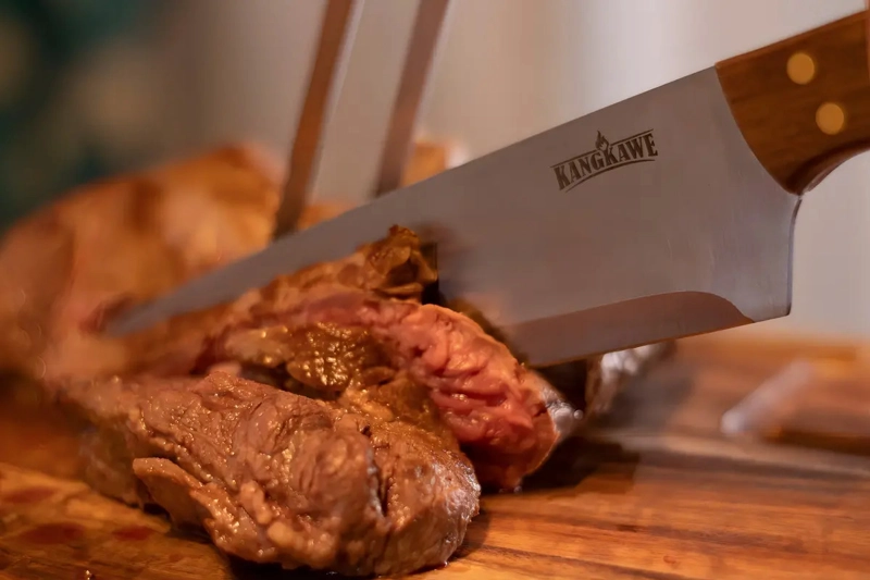 CUCHILLO PARRILLERO KANGKAWE 8 CHEF PREMIUM COCINA COLOR CAFE - 3