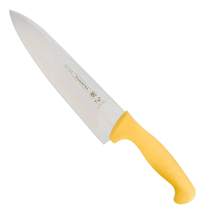 CUCHILLO CHEF PROFESIONAL 8 IN - TRAMONTINA COLOR AMARILLO - 1