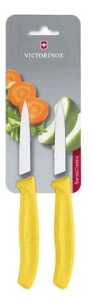 CUCHILLO VERDURA SWISS CLASSIC MONDADOR COLOR AMARILLO. HOJA 8 CM. VICTORINOX - 1