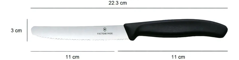 VICTORINOX CUCHILLO DE MESA , 11 CM, NEGRO - 3