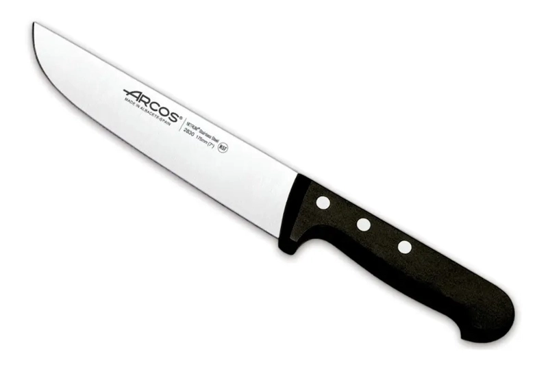 CUCHILLO CARNICERO ARCOS 17,5CM PROFESIONAL PREMIUM ASADO COLOR NEGRO - 1