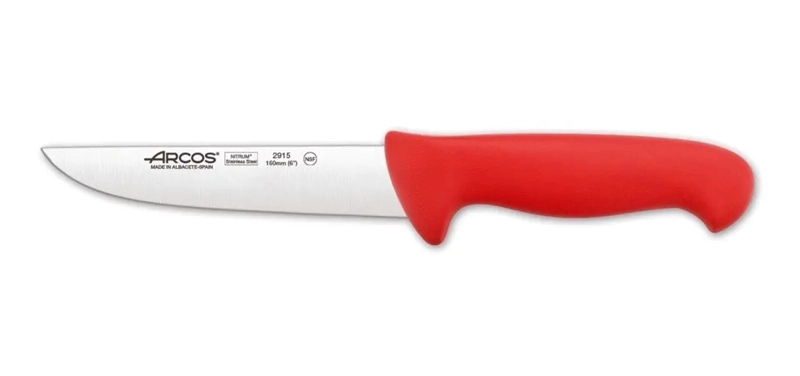 CUCHILLO CARNICERO ARCOS 15CM ACERO INOXIDABLE ROJO BBQ ASADO - 1