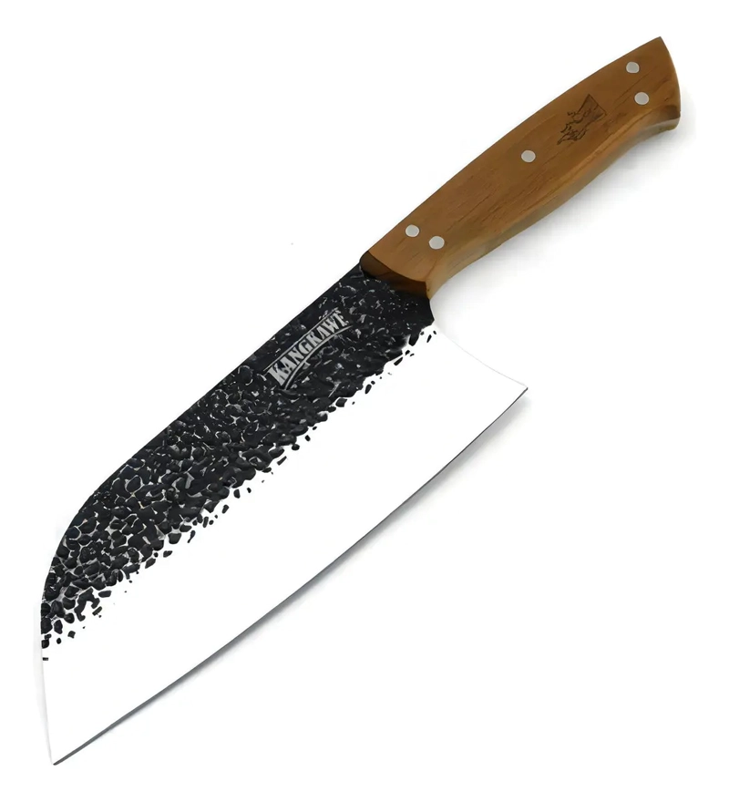 MACHETE CUCHILLO PARRILLERO 8 KANGKAWE ACERO INOXIDABLE NEGRO - 1