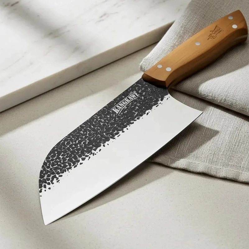 MACHETE CUCHILLO PARRILLERO 8 KANGKAWE ACERO INOXIDABLE NEGRO - 5