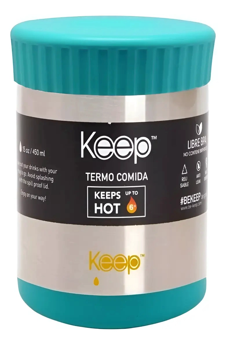 TERMO COMIDA LONCHERA COMIDA 0.6LT KEEP COCINA ALMUERZO VIOLETA - 1