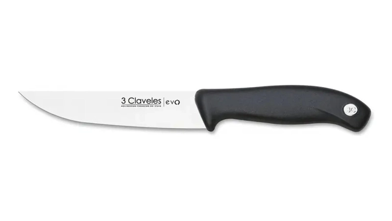 CUCHILLO DE COCINA 3 CLAVELES EVOLUCION ACERO INOXIDABLE 13.5CM NEGRO - 1