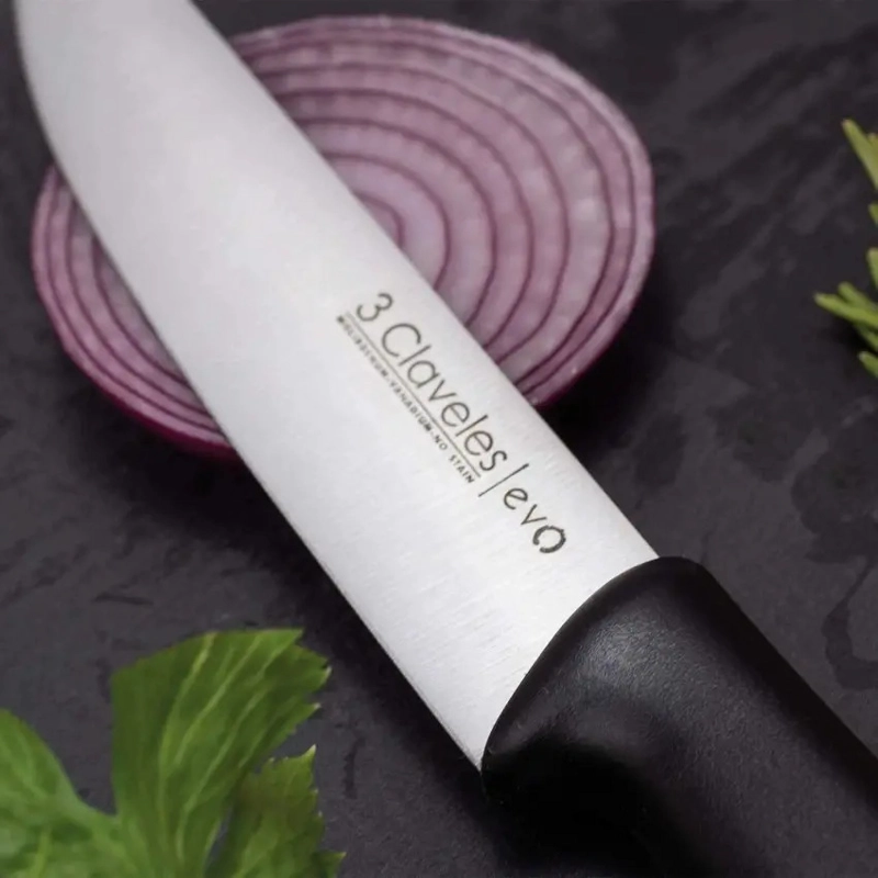 CUCHILLO DE COCINA 3 CLAVELES EVOLUCION ACERO INOXIDABLE 13.5CM NEGRO - 3