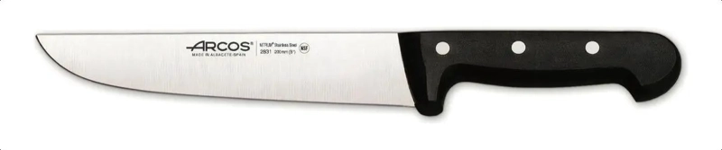 CUCHILLO CARNICERO ARCOS 20CM ACERO INOXIDABLE NEGRO MODELO 2831 - 2