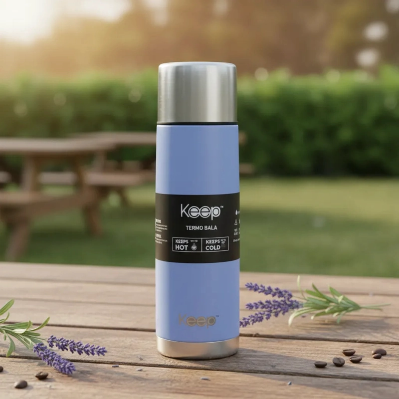 TERMO BALA KEEP 500ML 4 COLORES MATE TE  CAFE  LAVANDA - 1