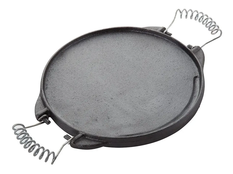 PLANCHA CHURRASQUERA REVERSIBLE FIERRO FUNDIDO 25CM COCINA NEGRO DUSSEL - 2