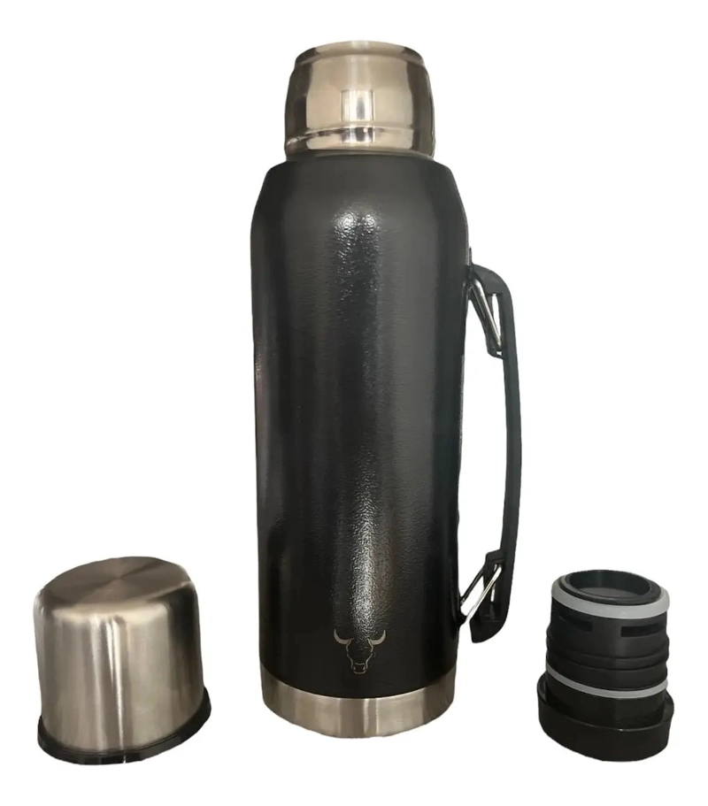 TERMO DE 1 LITRO AGUA CALIENTE WAYU ACERO INOXIDABLE COLOR NEGRO - 2