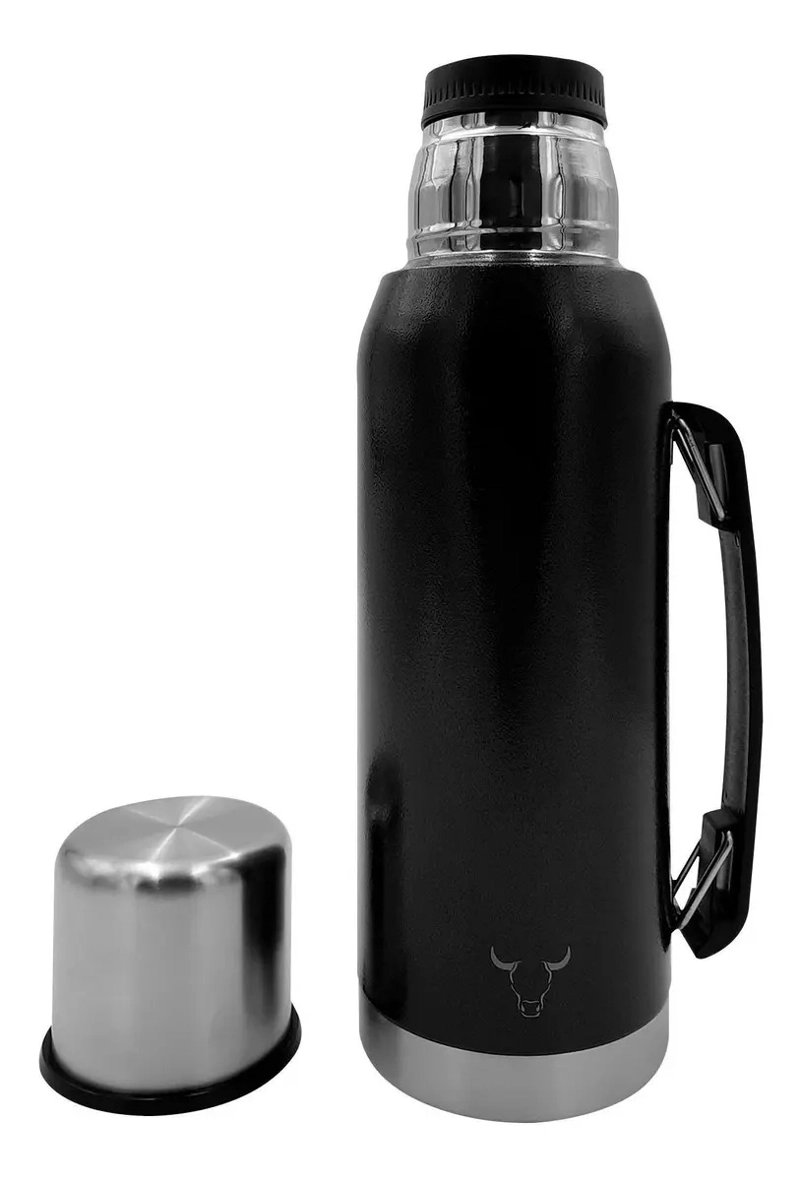 TERMO DE 1 LITRO AGUA CALIENTE WAYU ACERO INOXIDABLE COLOR NEGRO - 4