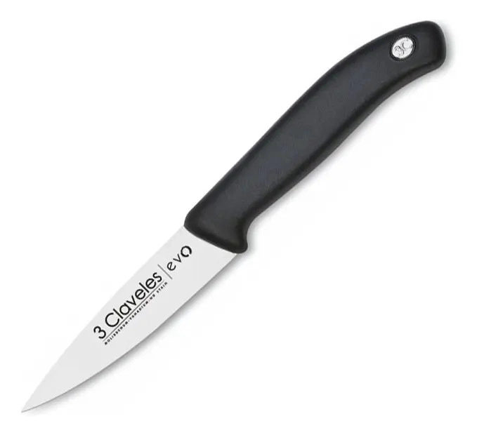 CUCHILLO COCINERO CHEF TRES CLAVELES 9CM ACERO INOXIDABLE MANGO NEGRO