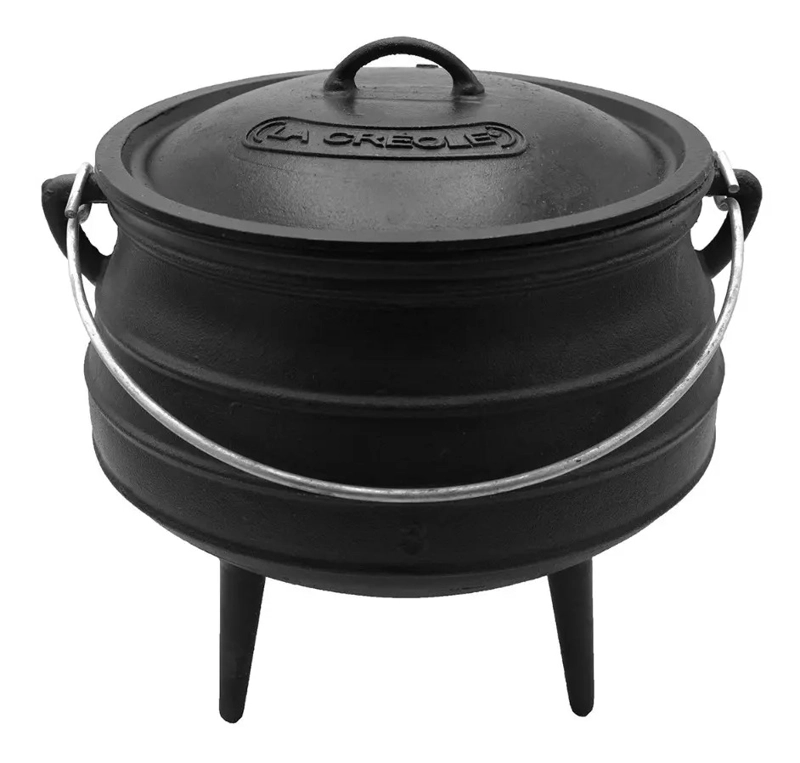 OLLA FIERRO FUNDIDO CASA Y QUINCHO OLLETA #8 20 L NEGRO LA CRE OLE - 1