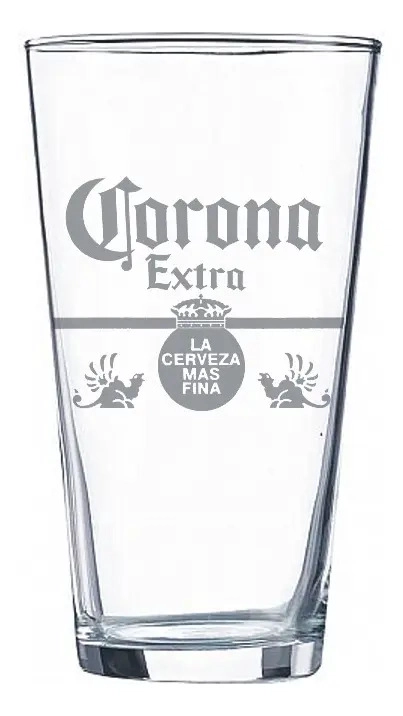 VASOS CERVEZA CORONA 490ML PACK X6 MICHELADA VIDRIO GRUESO TRANSPARENTE VICRILA - 1