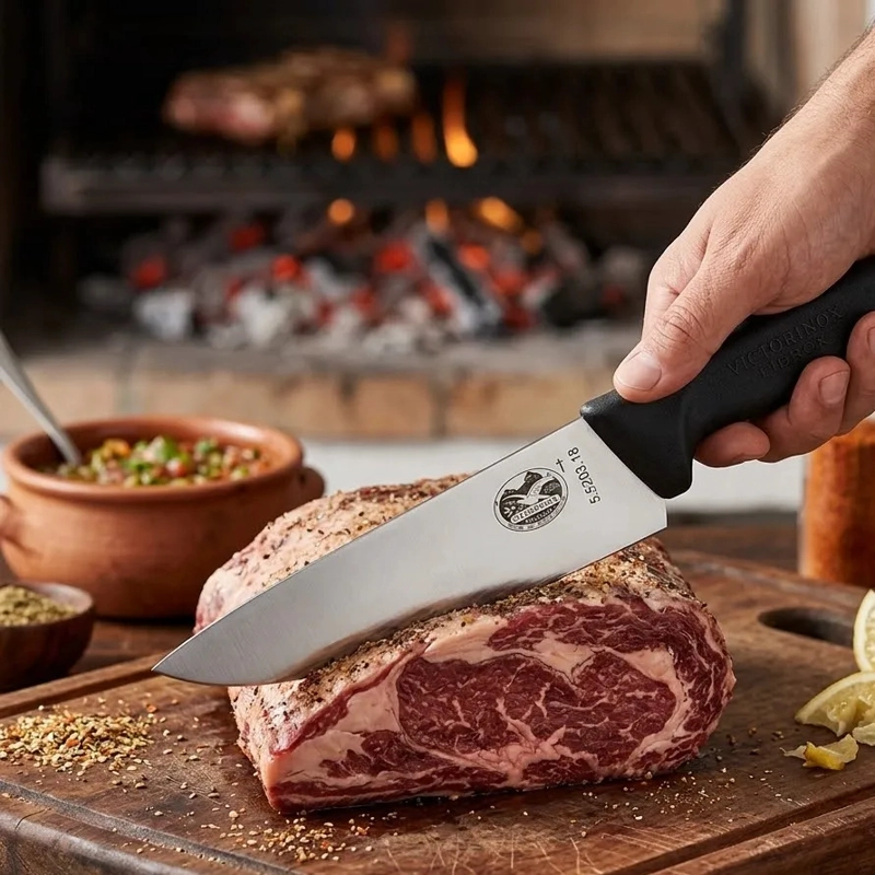 CUCHILLO CARNICERO VICTORINOX FIBROX HOJA 18CM 5.5203.18 NEGRO - 3