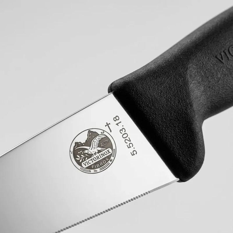 CUCHILLO CARNICERO VICTORINOX FIBROX HOJA 18CM 5.5203.18 NEGRO - 4