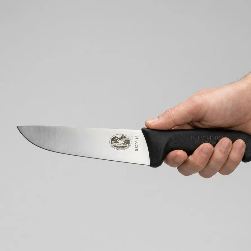 CUCHILLO CARNICERO VICTORINOX FIBROX HOJA 18CM 5.5203.18 NEGRO - 6
