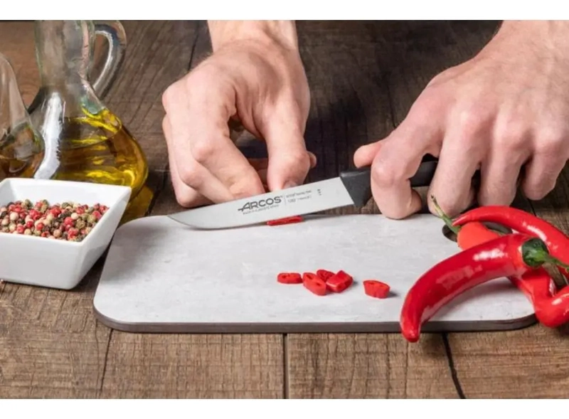 CUCHILLO DE COCINA ARCOS SERIE NIZA 11 CMS PREPARACIONES NEGRO - 3