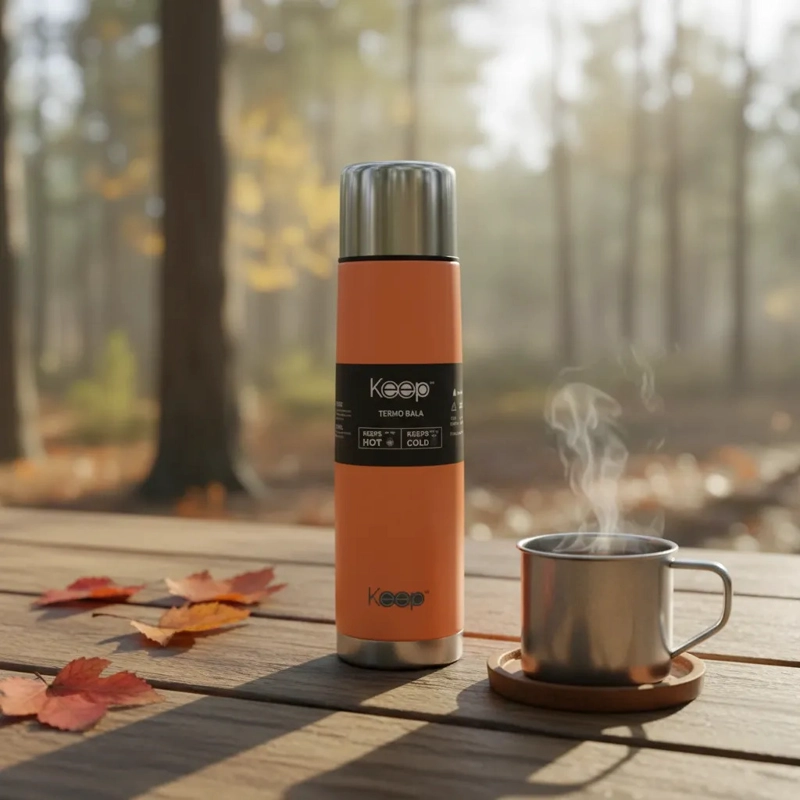 TERMO BALA KEEP 500ML 4 COLORES MATE TE  CAFE  CORAL CLARO - 2