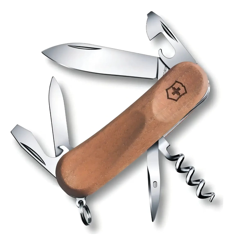 NAVAJA DE BOLSILLO MEDIANA VICTORINOX EVOLUTION WOOD 10, COLOR MADERA MARRON - 1