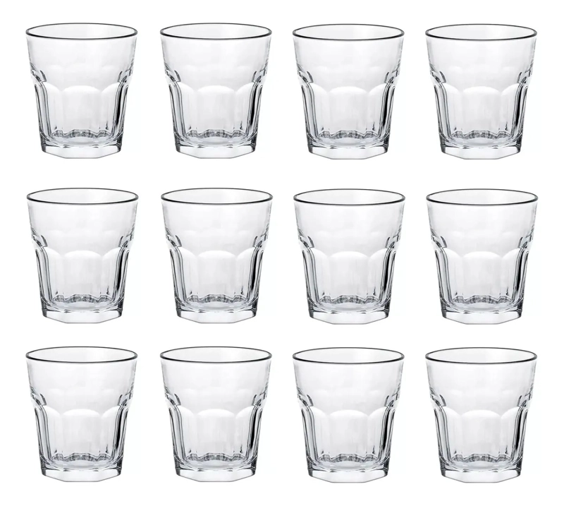 VASO PARA BAR PARA TRAGOS SIENA 160ML 12 PIEZAS COLOR CRISTAL VICRILA - 1